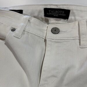 Talbots Cream Flawless Five-Pocket Pants